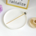 Minimalistische goldene Haarnadel mit Sternenhimmel-Kugel für Dutt-Frisuren - Sternenhimmel Silber