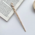 Eleganter Haarstab aus Acetat mit cremefarbenem und braunem Marmor-Struktur-Design - Spiral-Haarstab / Helle Kaffeetextur