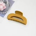Pinza para el cabello grande de plástico amarillo mate con dientes antideslizantes - Amarillo