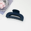 Pinza de pelo de media luna azul marino mate para peinado elegante de cabello grueso - Azul