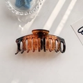 Molla per capelli in resina ambrata tartarugata per donne accessori capelli eleganti - Stile Lucido (C749) / Motivo a Righe Lucido