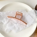 Minimalistische geometrische 7.5cm Haarklammer aus hochwertiger Roségold-Legierung - M / Roségold