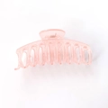 Pinza per capelli rosa traslucida in acrilico con molla per uno stile elegante - Rosa Gelatina Lucido (Colore Personalizzato)