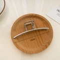 Silberne Haarklammer aus Legierung mit minimalistischem Design, Länge 12cm - Groß / Silber