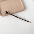 Haarstab aus Acetat mit Schildpattmuster und Kugelknopf für Duttfrisuren - Helles Schildpatt