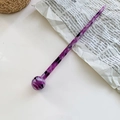 Moderner Haarnadel mit lila Marmor-Acetat-Textur und elegantem runden Design-Stil - Lila Texturiert