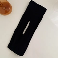 Practical black fabric deft bun hair maker for elegant women hairstyles on beige background - Black
