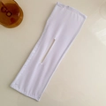Elegant white floral fabric deft bun hair maker for women versatile hair styling tool - 4# White
