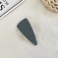 Triangle matte acrylic BB hair clip in dark grey finish on a textured background - Grey (6#)