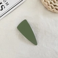 Matte dark green geometric triangle hair clip with high-quality acrylic finish for women - Grass Green (4#)
