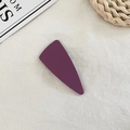 Purple matte triangle hair clip in geometric acrylic finish on linen background - Purple (2#)