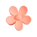 Matte coral orange flower hair claw clip in minimalist five-petal floral design - Flesh Pink