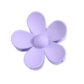 Matte light purple flower hair claw clip with elegant five-petal floral design - Light Purple