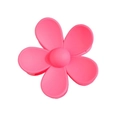 Matte pink flower hair claw clip with large frosted resin petals for women styling - Rose Red