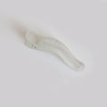 Pince à cheveux minimaliste en acrylique blanc givré avec design ondulé et dents internes - 4# Blanc