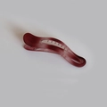 Matte dark burgundy wavy hair claw clip in translucent acrylic for versatile styling - Ink Red
