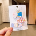 Three-piece set of cartoon hair clips featuring cute clouds and rainbow patterns for girls - Three-Piece Set / 6# Every Day