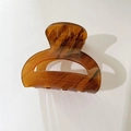 Pinza para el pelo de acetato carey ámbar con diseño hueco y forma de semicírculo - 4# Carey