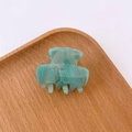 Mini-Haarklammer aus grünem Acetat mit elegantem geometrischem Marmormuster - 17# Wellengrün