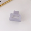 Minimalist jelly lavender acetate hair claw clip with rectangular hollow design - 8# Light Blue