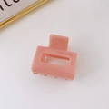 Pince à cheveux rectangulaire évidée rose pêche élégante avec une finition en acétate - Rose Pamplemousse