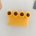 Cute yellow sunflower hair comb for girls featuring matte resin floral ornaments - Sunflower
