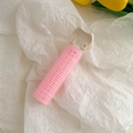 Pink hair root clip with beige plastic long tail grip for Korean voluminous hair styles - Pink-Style A
