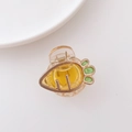 Creative carrot shaped hair claw clip in orange resin and rose gold metal frame - 6# Carrot