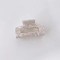 Elegant rectangle acetate hair claw clip in creamy white marble finish for women - Best Seller / 7# Mermaid White