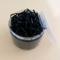 Set of small high-elastic black hair bands in a transparent plastic storage jar - 24# Jar-Black (Approx. 300 Pcs)
