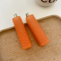 Set of two orange hair root lifting clips with velcro texture for volume and styling - Orange-Style C