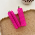 Hot pink hair root volumizing clip set with velcro texture and metal duckbill clamps - Rose Red-Style C
