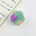 Mini bloem haarclip met matte gradiënt in groen, paars en geel voor kapsels - 5# Paars Gradiënt