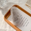 Barrette à cheveux en peluche grise douce pour coiffures d'automne et d'hiver - Gris