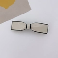 Minimalistische crème witte strik haarspeld met zwarte rand voor dames en meisjes - Grote Strik (Wit Zwarte Rand)
