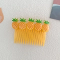 Cute yellow pineapple hair comb accessory with summer fruit design for girls - Pineapple