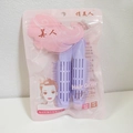 Set of two lavender hair root volume clips in a pink mesh storage bag for hairstyling - Light Purple-Style C725