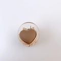 Mini pinza de pelo transparente con un elegante diseño de corazón marrón para mujer - Caqui Corazón