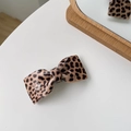 Fermaglio per capelli a fiocco con stampa leopardata in resina lucida per acconciature - 1# Leopardo Tartarugato