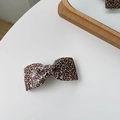Elegante molletta per capelli a fiocco con stampa leopardata in acetato lucido - 2# Leopardo Chiaro