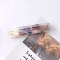 Pasador de pelo de sirena de acetato púrpura y rosa de 9 cm con textura jaspeada - Pinza de Resorte Cuadrada (Degradado Púrpura)