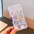 Cartoon jewelry set for girls with unicorn and rainbow designs in a storage box - 2# Lollipop (C1087)