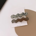 Set de pinzas para el cabello onduladas de acetato con patrón dálmata y café - 1# Serie Café