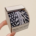 Black and white woven hair band set with high elasticity in minimalist gift box - 9# Black Series