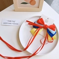 Mehrlagige Haarschleife für Mädchen mit langen roten Bändern und Satin-Design - Rote Schleife Mit Bändern