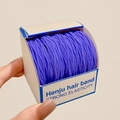 Caja de gomas azules de alta elasticidad para pelo de niños con textura de fibra - 11# Estilo Ondulado Azul Pervinca