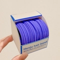 Set de gomas de pelo azul-púrpura de alta elasticidad en caja de cartón - 13# Estilo de Rayas Azul Pervinca