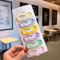 Pack de 6 pinzas para el pelo BB con forma de corazón ondulado en colores de caramelo - Estilo Corazón Color Macaron