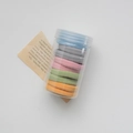 Colorful high-elastic seamless hair ties set in a transparent storage jar for women - Morandi Color