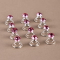 Set van 12 fonkelende roze kristallen spiraal haarspelden voor bruidskapsels - Lichtroze